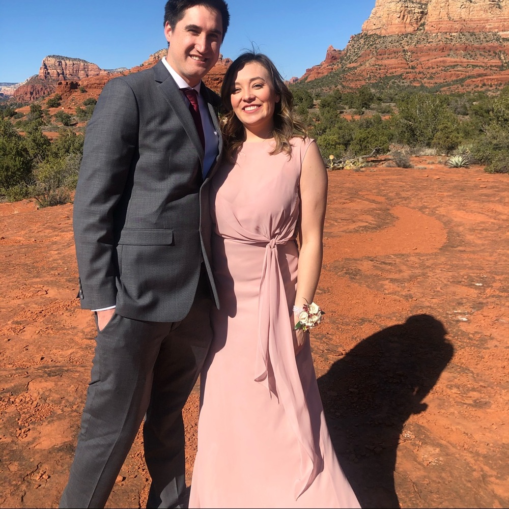 Jenny Yoo Blush Full Length Gown
